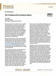 2013 Indiana Farm Custom Rates
