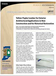 Finishing and Restoring Wood and Structures: Yellow-Poplar Lumber for Exterior Architectural Applications in New Construction and for Historical Restoration