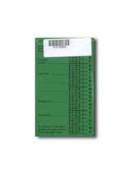 Livestock Placing Card 4H/FFA Judging (green) Pkg/100