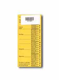 Livestock Placing Card 4H/FFA Judging (yellow) Pkg/100