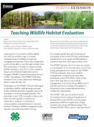 Teaching Wildlife Habitat Evaluation