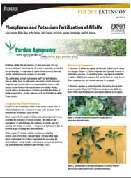 Phosphorus and Potassium Fertilization of Alfalfa