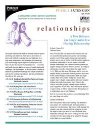 A Fine Balance: The Magic Ratio to a Healthy Relationship (Relationships series)