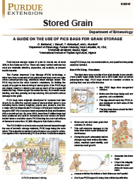 Stored Grain: A Guide on the Use of PICS Bags for Grain Storage 