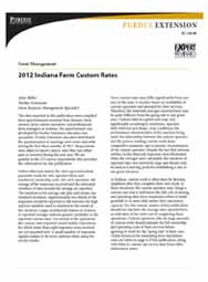 2012 Indiana Farm Custom Rates