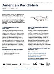 American Paddlefish Farmed Fish Fact Sheet
