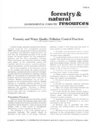 Forestry and Water Quality:  Pollution Control Practices