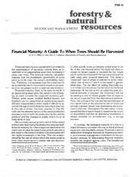 Financial Maturity: A Guide to When Trees Should Be Harvested