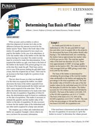 Determining Tax Basis of Timber