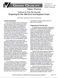 Preparing for the 1992 Corn and Soybean Crops