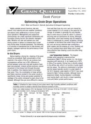 Optimizing Grain Dryer Operations