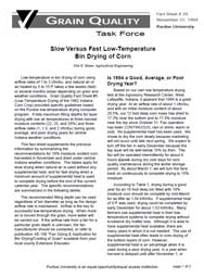 Slow Versus Fast Low-Temperature Bin Drying of Corn