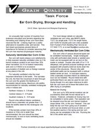 Ear Corn Drying, Storage and Handling