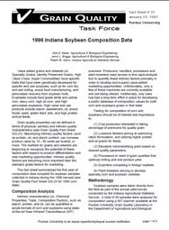 1996 Indiana Soybean Composition Data