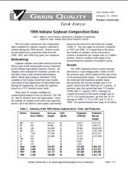 1999 Indiana Soybean Composition Data