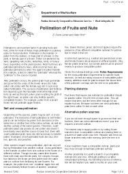 Pollination of Fruits and Nuts