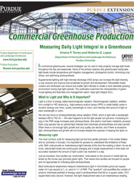 Commercial Greenhouse Production: Measuring Daily Light Integral in a Greenhouse