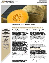 What Melon Consumers Want: Search, Experience, and Credence Attributes for Melons