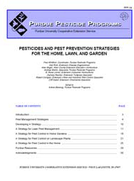 Pesticides and Pest Prevention Strategies for the Home, Lawn and Garden